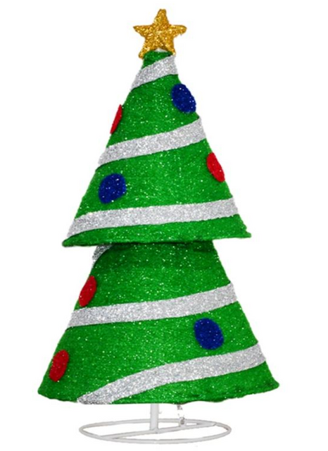 Fabric-wrap Christmas tree collapsible