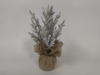 X'mas Green Mini Tree +flocking with fabric basin - 32