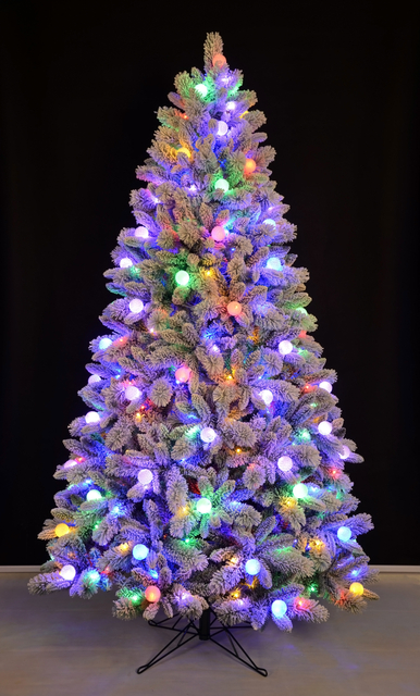 X'mas Green color+flocking Ordinary Christmas tree Light - 12