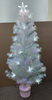 X'mas White color Crystal Fiber tree +top star with round basin - 17