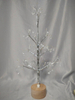 60cm Transparent Diamond-Shaped Silver Tree Lamp with Wooden Rotating Base