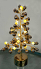 28cm Electroplated Ball Bubble Christmas Tree Lamp with Champagne Gold Base, 3×AA Battery-Powered, Elegant Holiday/Home Decorative Lighting