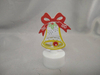 Bell-Shaped Tabletop Decorative Ornament (5×3.5×9cm), Button Cell Battery-Powered LED Light, Festive Charm for Holidays