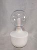 Flickering Flame-Shaped 7-Color Mood Lamp with Clear Glass Shade, Battery/USB Powered, Cozy Decorative Night Light