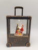 Black brush-gold suitcase lamp Santa Claus and tree interior decorations