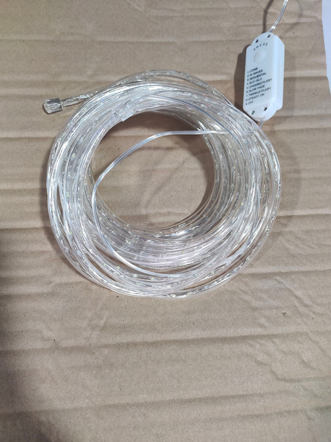 10M Transparent Tube-Encased Silver Copper Wire LED String Lights - 740 Blue-White LEDs with 1.4cm Spacing for Vibrant Indoor/Outdoor Decorative Lighting