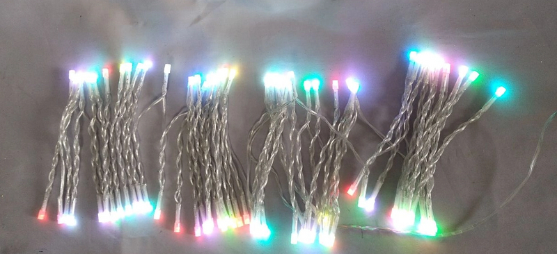 F5 Concave RGB LED String Lights | 10cm Spacing | 15 Dynamic Modes (Fade/Flash/Strobe/Chase) | USB-Powered (5V/2A Input) | 30 LEDs/5m Total Length (4.5m Lighted + 0.5m Lead Wire) | IP44 Splash-Proof |