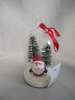 Enchanted Glass Dome Christmas Tree & Santa Ornament with 10-LED Copper Wire Lights | 4:1 Blinking Mode Warm White Glow | LR44 Battery Powered