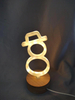 Wooden-based snowman creative lamp
