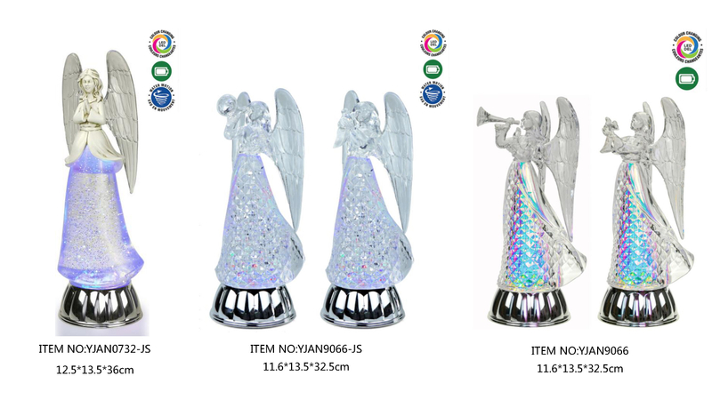 Acrylic Water Crystal Light Angel praying / Playing the trumpet SJ - 27