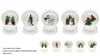 Acrylic Poly Water Snow Globe Snowman/Red birds SR - 126