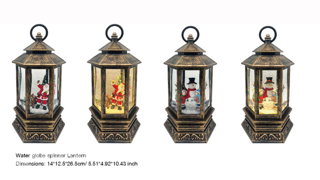 Acrylic Water globe spinner Lantern Santa Claus/Snowman&kids SR - 85