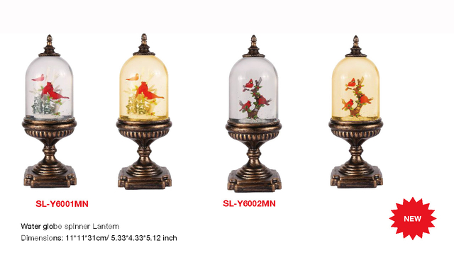 Acrylic Water globe spinner Lantern with Birds SR - 93