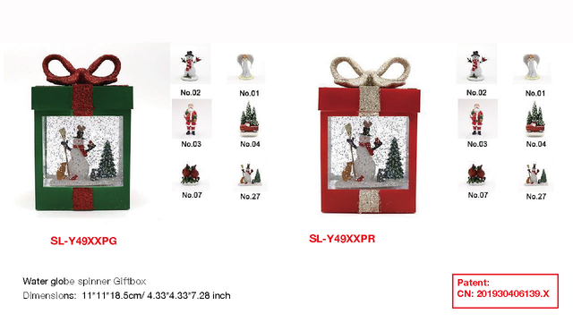 Acrylic Water globe spinner Giftbox Snowman SR - 103