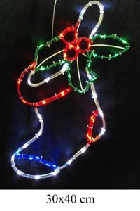 Mini rope motif lights (Christmas stocking)
