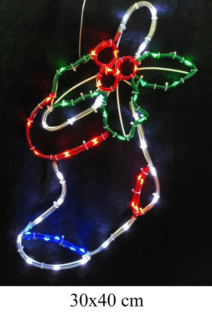 Mini rope motif lights (Christmas stocking)