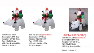 Bear & Santa Inflatable LED Lights