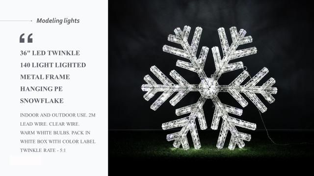 Metal Frame Hanging Pe Snowflake