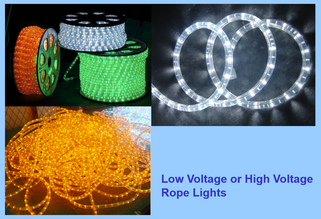 Low voltage or High voltage Rope Lights