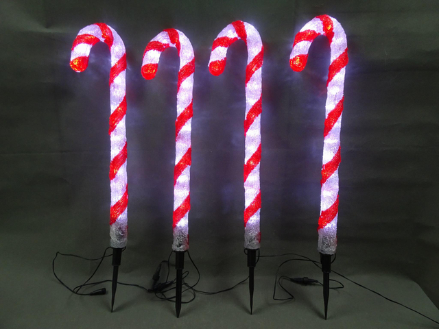 PS 3D 4pcs Crutch Crystal lights 