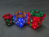 PS 3D 3pcs gift boxs Crystal lights