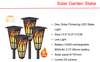 Solar LED Flickering LED Stake & Shape Solar Fence Lights