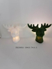 porcelain White & Red Reindeer light- 12