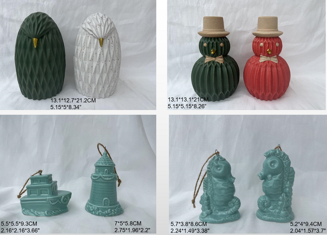 porcelain white / red candle light- 7