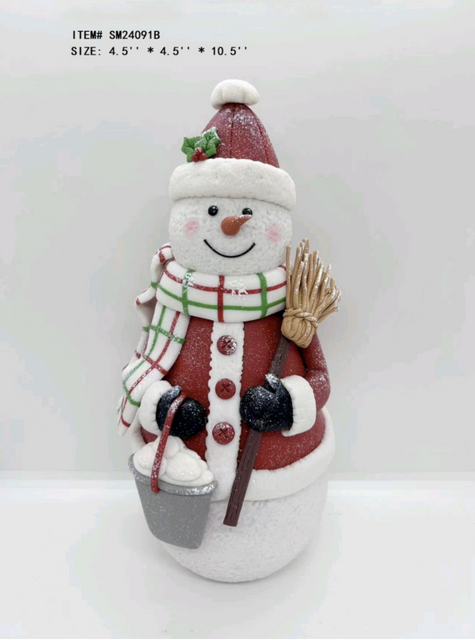 Clay Dough Snowman / Santa Claus / Gingerbread Man / Reindeer Globe Lantern- 2