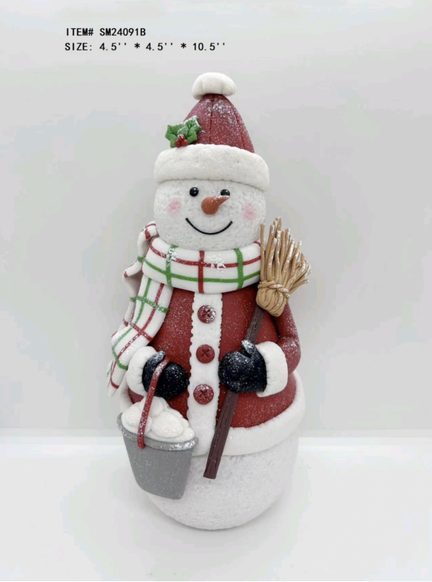 Clay Dough Snowman / Santa Claus / Gingerbread Man / Reindeer Globe Lantern- 2