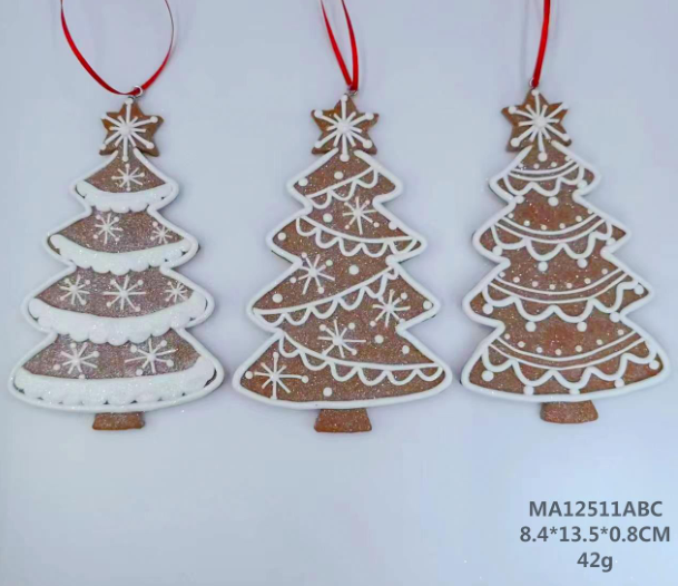 clay dough christmas tree with snow- 35