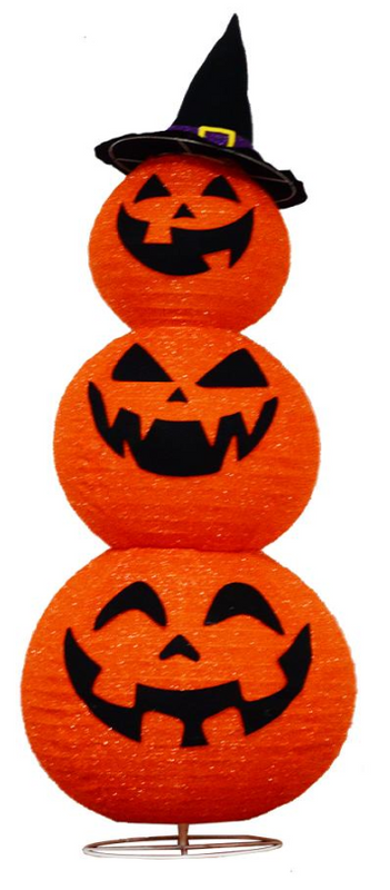 Fabric-wrap 3pcs Pumpkin collapsible lights