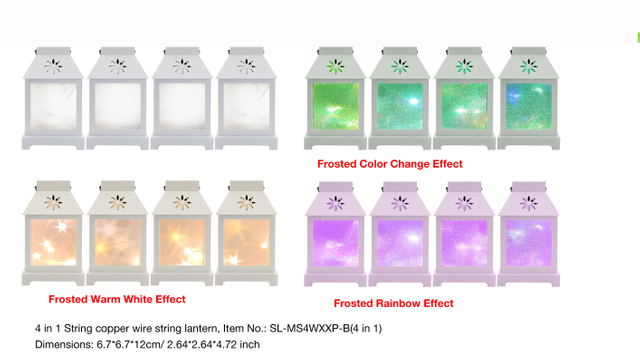 Indoor Decoration 4 in 1 String copper wire string lantern, ltem No.:SL-MS4WXXP-B(4 in 1) - 20