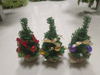 X'mas Green Mini Tree matel leg + diff col. ball and belt - 21