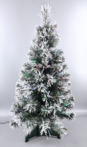 X'mas Green color Crystal Fiber tree++flocking with matel leg - 10