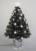 X'mas Green color Crystal Fiber tree+top star with round basin - 1