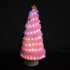 X'mas Pink color Mini Tree with basin +Glitter top star - 49