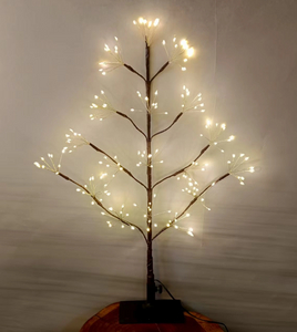 Half-Tree LED Light, 61cm Tall with 180 Warm White Lights, Includes Sturdy Base