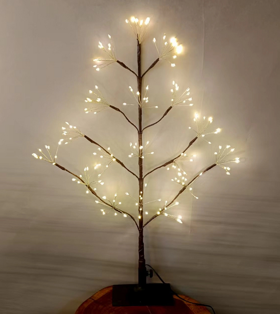 Half-Tree LED Light, 61cm Tall with 180 Warm White Lights, Includes Sturdy Base