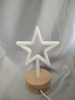Wooden base pentagram lamp